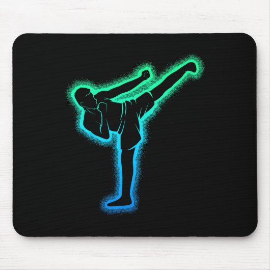 Kickboxing Kickboxer Karate Taekwondo Kids Boys Me Mousepad (Vorne)