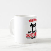 Kickboxing Kickboxer Martial Arts Boxer Sparring Kaffeetasse (Vorderseite Links)