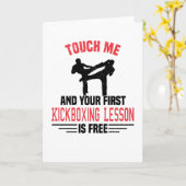 Kickboxing Kickboxer Martial Arts Boxer Sparring Karte (Gelbe Blume)