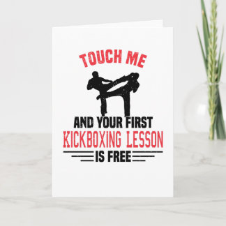Kickboxing Kickboxer Martial Arts Boxer Sparring Karte