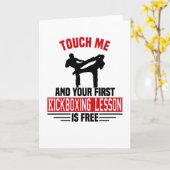 Kickboxing Kickboxer Martial Arts Boxer Sparring Karte (Gelbe Blume)