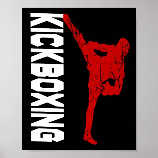 Kickboxing Kickboxing Martial Arts Sparring Boxing Poster (Vorne)