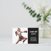Kickboxing-Lehrer Visitenkarte (Stehend Vorderseite)
