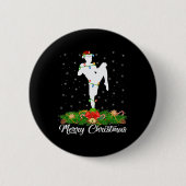 Kickboxing Lover Matching Santa Hat Kickboxing Chr Button (Vorderseite)