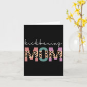 Kickboxing Mama Funny Boxing Kickboxer Mama Gesche Karte (Gelbe Blume)