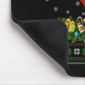 Kickboxing Martial Art Lover Xmas Ugly Kickboxing Mousepad (Ecke)