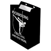 Kickboxing Martial Arts Boxer Kickboxing Mittlere Geschenktüte (Rückseite Schrägansicht)