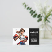 Kickboxing Martial Arts Instructor Visitenkarte (Stehend Vorderseite)