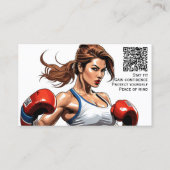 Kickboxing Martial Arts Instructor Visitenkarte (Rückseite)