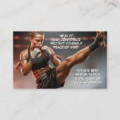 Kickboxing Martial Arts Muay Thai Instructor Visitenkarte (Rückseite)