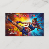 Kickboxing Martial Arts Muay Thai Instructor Visitenkarte (Vorderseite)