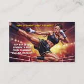 Kickboxing Martial Arts Muay Thai Instructor Visitenkarte (Rückseite)