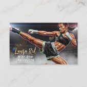 Kickboxing Martial Arts Muay Thai Instructor Visitenkarte (Vorderseite)