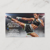 Kickboxing Martial Arts Muay Thai Instructor Visitenkarte (Rückseite)