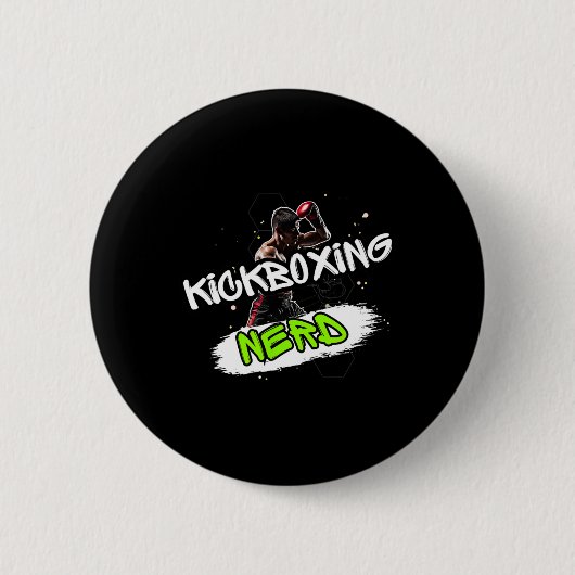 Kickboxing Nerd Button (Vorderseite)
