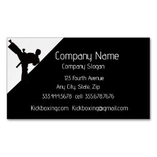 Kickboxing oder Martial Art Sport Business Card Magnetische Visitenkarte