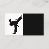 Kickboxing oder Martial Art Sport Business Card Visitenkarte (Rückseite)