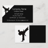 Kickboxing oder Martial Art Sport Business Card Visitenkarte (Vorne/Hinten)