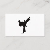 Kickboxing oder Martial Art Sport Visitenkarte (Rückseite)