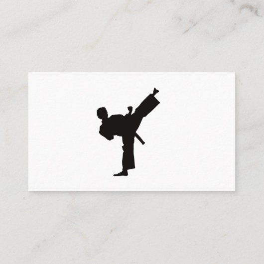 Kickboxing oder Martial Art Sport Visitenkarte (Rückseite)