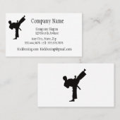 Kickboxing oder Martial Art Sport Visitenkarte (Vorne/Hinten)