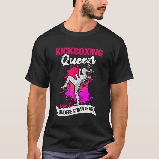 Kickboxing Queen Me Kick Boxing Workout T-Shirt (Vorderseite)