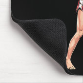 Kickboxing Stance Thai Boxen Ein Muay Thai Kämpfer Mousepad (Ecke)