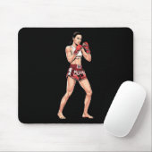 Kickboxing Stance Thai Boxen Ein Muay Thai Kämpfer Mousepad (Mit Mouse)