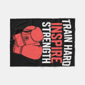 Kickboxing Trainer Intense Fitness Self-defense Ma Fleecedecke (Vorderseite (Horizontal))