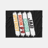 Kickboxing Women Is Striking Silhouette Design Is Fleecedecke (Vorderseite (Horizontal))