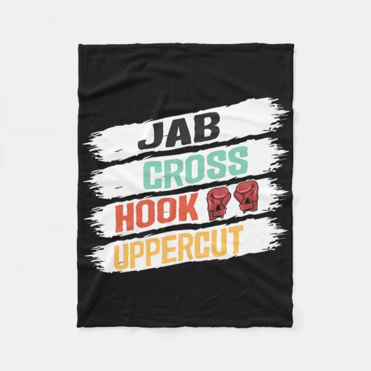 Kickboxing Women Is Striking Silhouette Design Is Fleecedecke (Vorderseite)