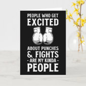 Kickboxkämpfe Kickboxfan Profi-Kick Karte (Gelbe Blume)