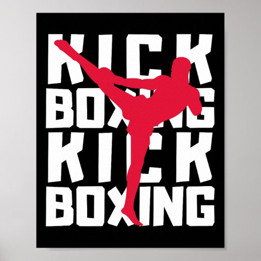 Kickboxkämpfer Poster (Vorne)