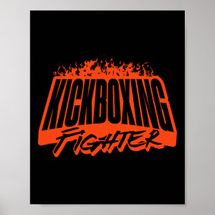 Kickboxkämpfer, Training, Sportbekleidung, Boxen, Poster