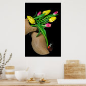 Kicken im Frühjahr Poster (Küche)