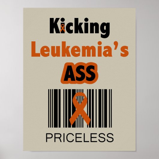 Kicken Leukämie - unbezahltes Poster (Vorne)