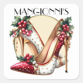 Kicken Sie es hoch Quadratischer Aufkleber