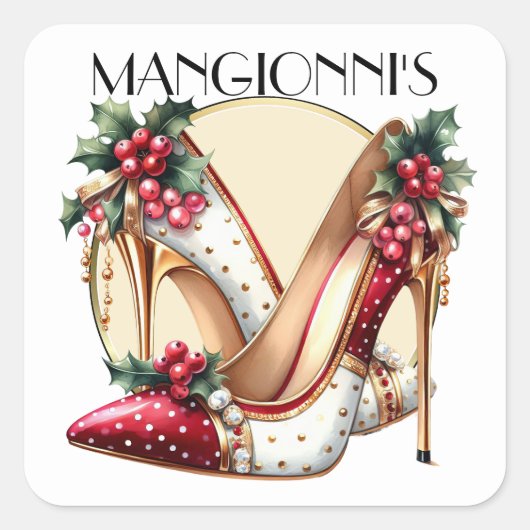 Kicken Sie es hoch Quadratischer Aufkleber (Vorderseite)