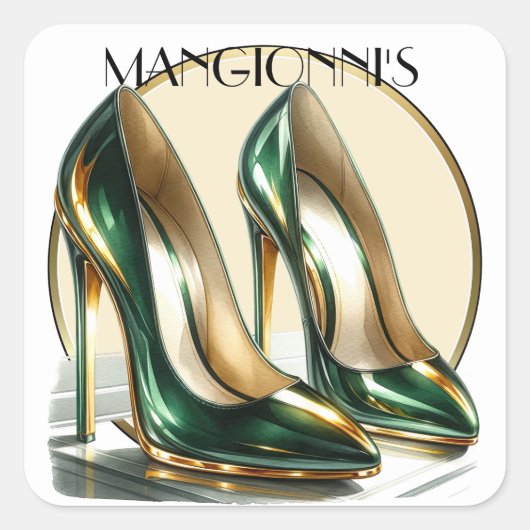 Kicken Sie es hoch Quadratischer Aufkleber (Vorderseite)