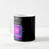 Kicken Sie es Old School Retro Gaming 7 Kaffeetasse (Vorderseite Links)