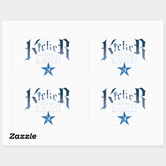 Kicker-Logo Rechteckiger Aufkleber (Blatt)