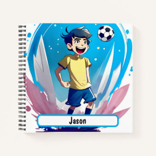 Kicker-Notebook mit individualisierbarem Nametag Notizblock