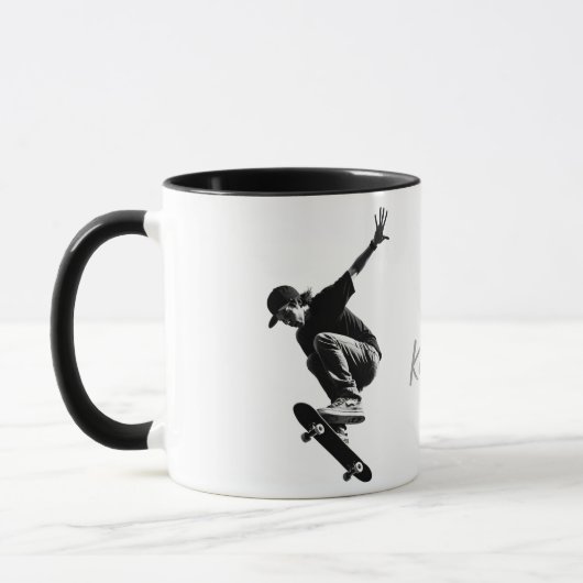 Kickflip auf die Lunerbahn Tasse (Links)