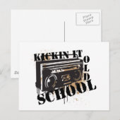 Kickin es alte Schule Postkarte (Vorne/Hinten)