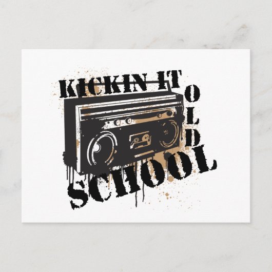 Kickin es alte Schule Postkarte (Vorderseite)