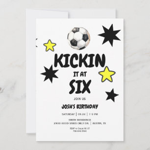 Kickin it at Six Fußball 6. Geburtstagsfeier Einladung
