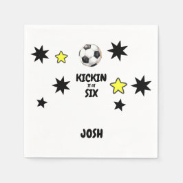 Kickin it at Six Soccer 6. Geburtstagsparty Serviette
