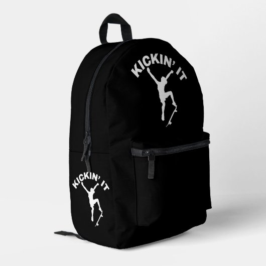 Kickin' It Bedruckter Rucksack (Rückseitige Ecke links)