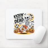 Kickin' It Halloween Skeleton Soccer Player Mousepad (Mit Mouse)