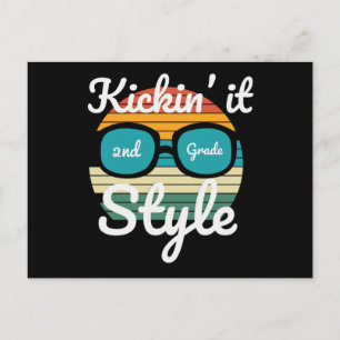 Kickin It im Stil der 2. Klasse - Geschenk für Kin Postkarte